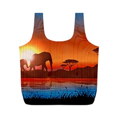 African Background Full Print Recycle Bag (m) by Simbadda