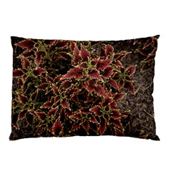 Plant Colorful Red Garden Leaves Pillow Case by Simbadda