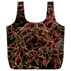 Plant Colorful Red Garden Leaves Full Print Recycle Bag (xl) by Simbadda