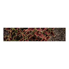 Plant Colorful Red Garden Leaves Velvet Scrunchie by Simbadda