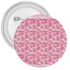 Peony Pattern Pink Scrapbookin 3  Buttons by Simbadda