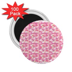 Peony Pattern Pink Scrapbookin 2 25  Magnets (100 Pack)  by Simbadda