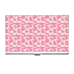 Peony Pattern Pink Scrapbookin Business Card Holder by Simbadda