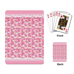 Peony Pattern Pink Scrapbookin Playing Cards Single Design (rectangle) by Simbadda