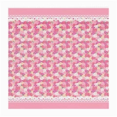 Peony Pattern Pink Scrapbookin Medium Glasses Cloth by Simbadda