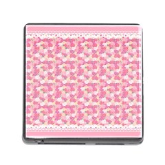 Peony Pattern Pink Scrapbookin Memory Card Reader (square 5 Slot) by Simbadda