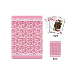 Peony Pattern Pink Scrapbookin Playing Cards Single Design (mini) by Simbadda