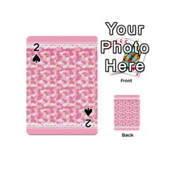 Peony Pattern Pink Scrapbookin Playing Cards 54 Designs (mini) by Simbadda