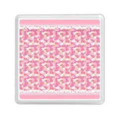 Peony Pattern Pink Scrapbookin Memory Card Reader (square) by Simbadda