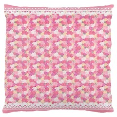 Peony Pattern Pink Scrapbookin Large Cushion Case (one Side) by Simbadda