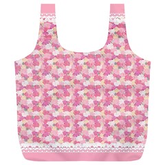 Peony Pattern Pink Scrapbookin Full Print Recycle Bag (xl) by Simbadda