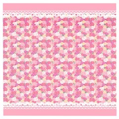 Peony Pattern Pink Scrapbookin Wooden Puzzle Square