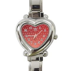 Red Gold Art Deco Art Deco Background Heart Italian Charm Watch by Simbadda