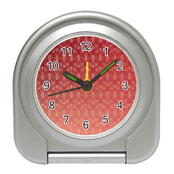 Red Gold Art Deco Art Deco Background Travel Alarm Clock