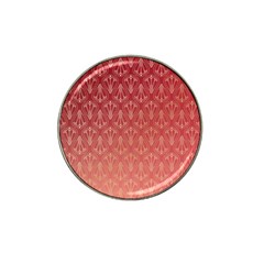 Red Gold Art Deco Art Deco Background Hat Clip Ball Marker (4 Pack) by Simbadda