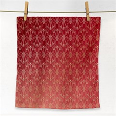 Red Gold Art Deco Art Deco Background Face Towel by Simbadda