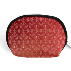 Red Gold Art Deco Art Deco Background Accessory Pouch (medium) by Simbadda