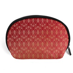 Red Gold Art Deco Art Deco Background Accessory Pouch (large) by Simbadda