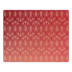 Red Gold Art Deco Art Deco Background Double Sided Flano Blanket (large)  by Simbadda