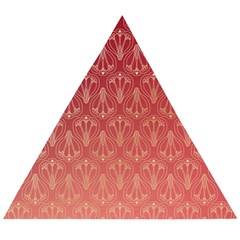 Red Gold Art Deco Art Deco Background Wooden Puzzle Triangle