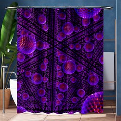 Spheres Combs Structure Regulation Shower Curtain 60  X 72  (medium)  by Simbadda