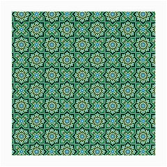 Green Abstract Geometry Pattern Medium Glasses Cloth by Simbadda