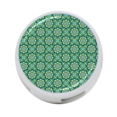 Green Abstract Geometry Pattern 4-port Usb Hub (two Sides) by Simbadda