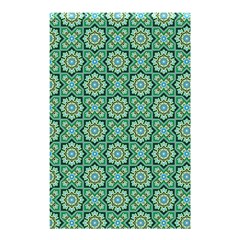 Green Abstract Geometry Pattern Shower Curtain 48  X 72  (small)  by Simbadda