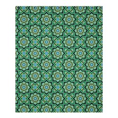 Green Abstract Geometry Pattern Shower Curtain 60  X 72  (medium)  by Simbadda