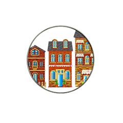 City Buildings Brick Architecture Hat Clip Ball Marker (4 Pack) by Simbadda