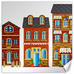 City Buildings Brick Architecture Canvas 16  X 16  by Simbadda