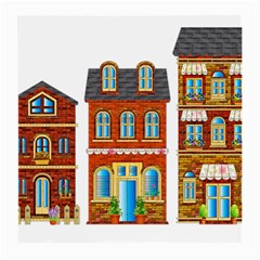 City Buildings Brick Architecture Medium Glasses Cloth by Simbadda