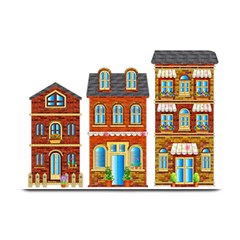 City Buildings Brick Architecture Plate Mats by Simbadda