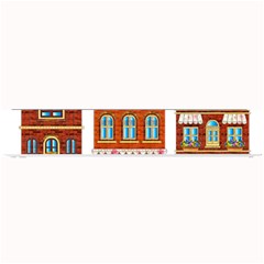 City Buildings Brick Architecture Small Bar Mats by Simbadda