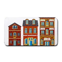 City Buildings Brick Architecture Medium Bar Mats by Simbadda