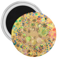 Flowers Color Colorful Watercolour 3  Magnets by Simbadda