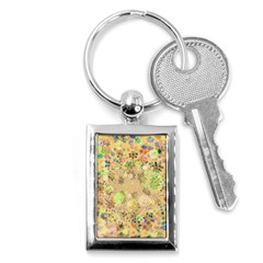 Flowers Color Colorful Watercolour Key Chain (rectangle) by Simbadda