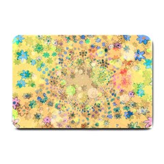 Flowers Color Colorful Watercolour Small Doormat  by Simbadda