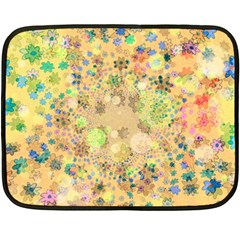 Flowers Color Colorful Watercolour Fleece Blanket (mini) by Simbadda