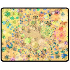 Flowers Color Colorful Watercolour Fleece Blanket (medium)  by Simbadda