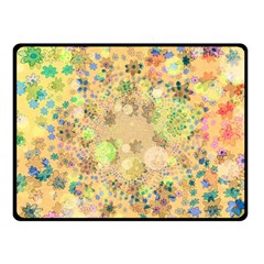 Flowers Color Colorful Watercolour Fleece Blanket (small) by Simbadda