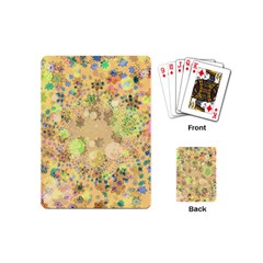 Flowers Color Colorful Watercolour Playing Cards Single Design (mini)