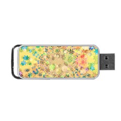 Flowers Color Colorful Watercolour Portable Usb Flash (one Side) by Simbadda