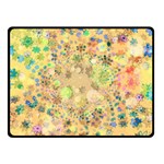 Flowers Color Colorful Watercolour Double Sided Fleece Blanket (Small)  45 x34  Blanket Front