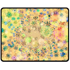 Flowers Color Colorful Watercolour Double Sided Fleece Blanket (medium)  by Simbadda