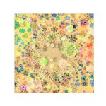 Flowers Color Colorful Watercolour Small Satin Scarf (Square) Front