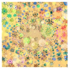 Flowers Color Colorful Watercolour Wooden Puzzle Square