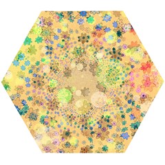 Flowers Color Colorful Watercolour Wooden Puzzle Hexagon