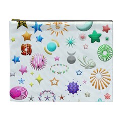 Shapes Stars Moon Sun Pattern Cosmetic Bag (xl) by Simbadda