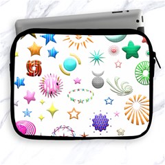 Shapes Stars Moon Sun Pattern Apple Ipad 2/3/4 Zipper Cases by Simbadda